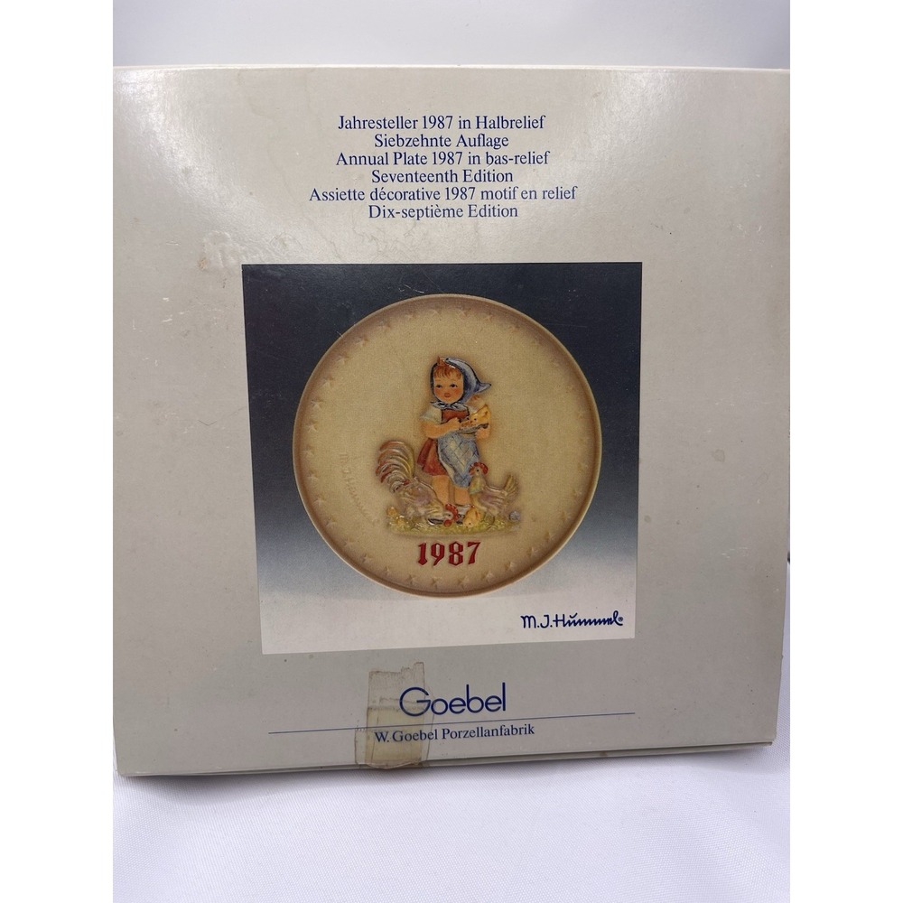M.J. Hummel Annual‎ Plate 1987 17th Edition W. Goebel, with original box